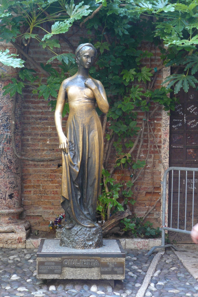 Statue of Juliet in Verona, setting of the Bard's and the Barnard's literary efforts